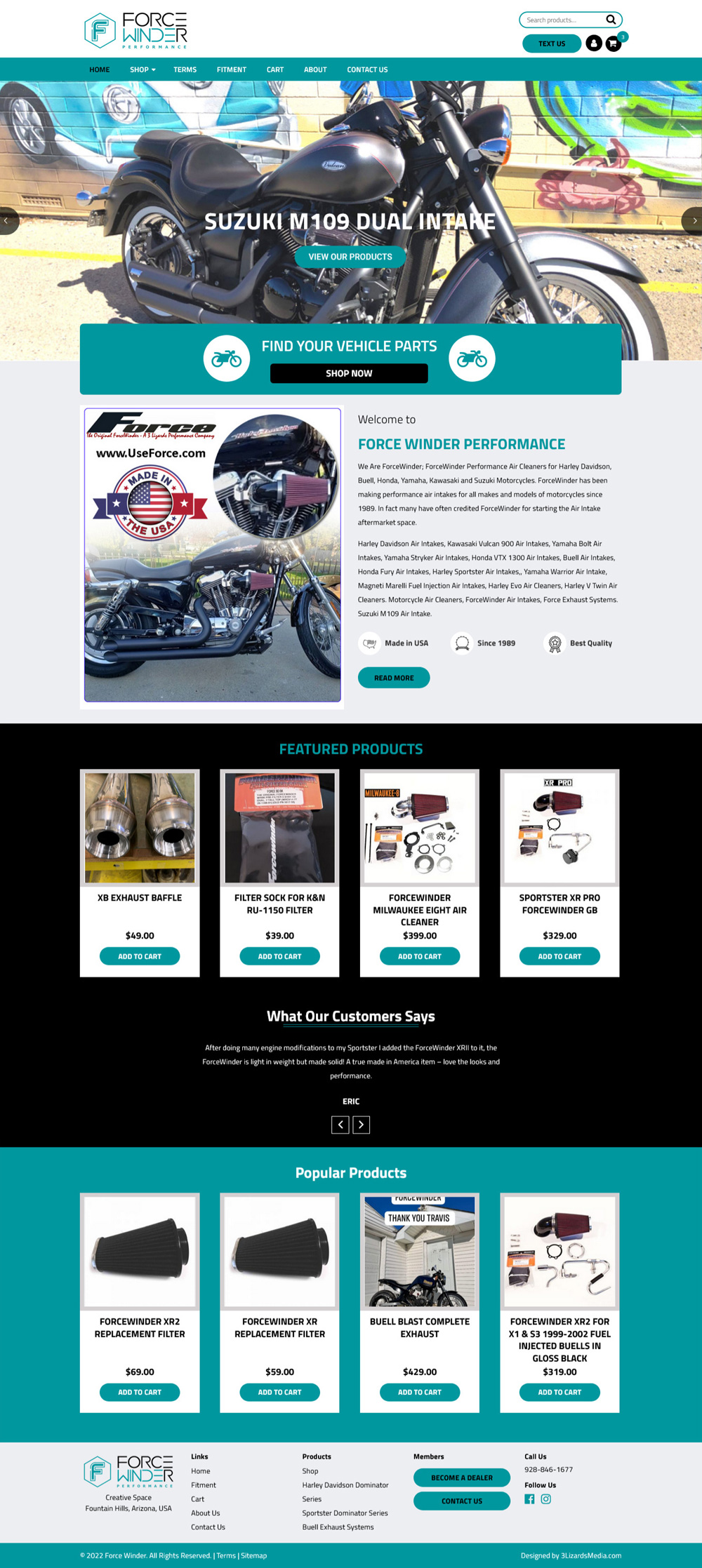 Force Winder Website Design
