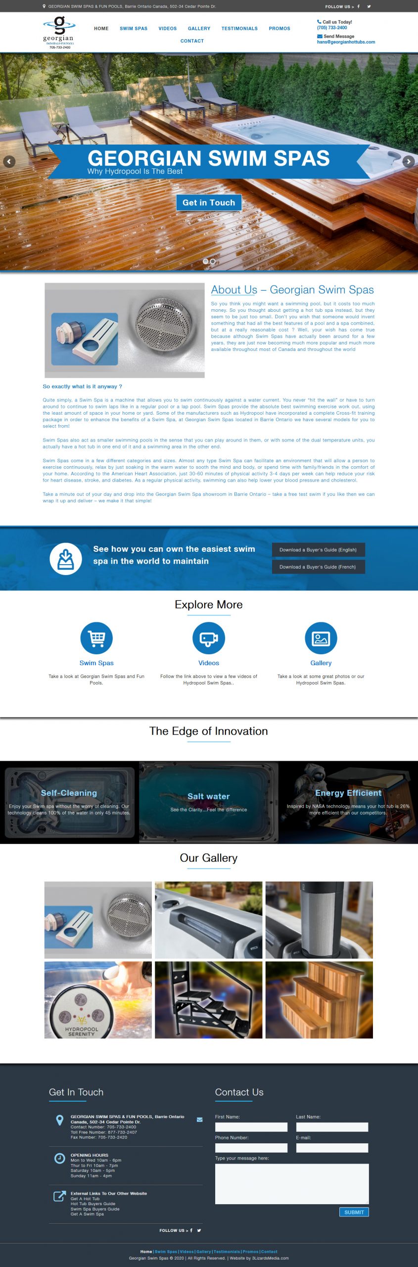 Georgian Swim Spas Website Design