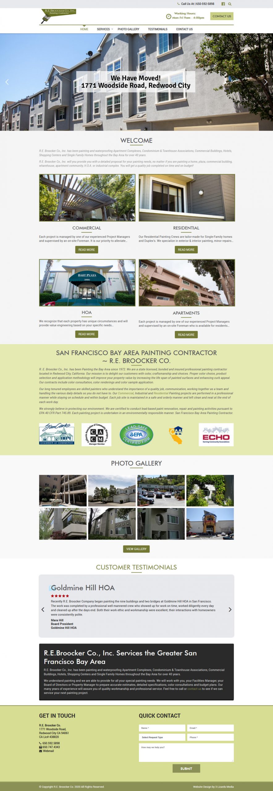 RE Broocker Website Design