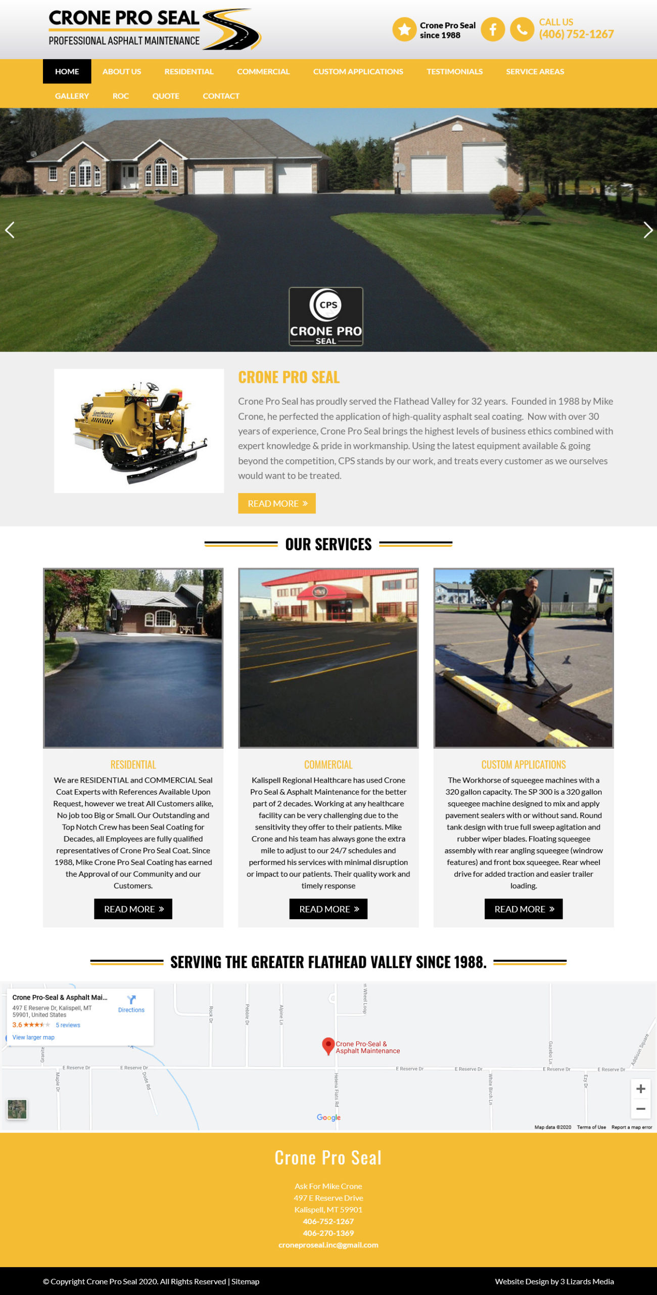 Crone Pro Seal Website Design
