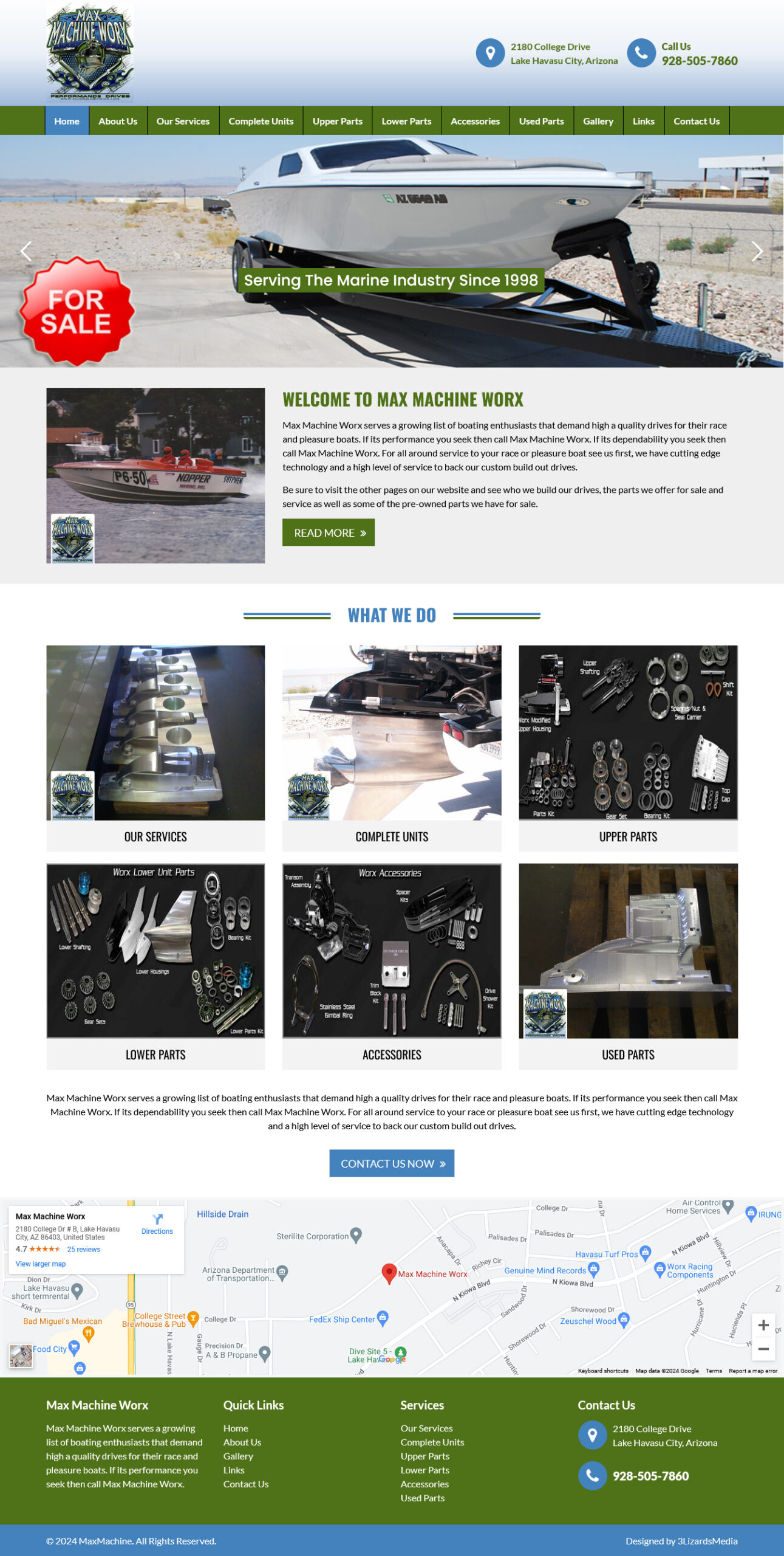 Max Machine Worx Website Design